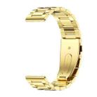 22mm MIJOBS Three Beads Metal Watch Band(Gold) - 3