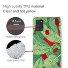 For Samsung Galaxy A21s Shockproof Painted Transparent TPU Protective Case(Banana Leaf) - 3