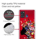For Samsung Galaxy A21s Shockproof Painted Transparent TPU Protective Case(Flower Girl) - 3