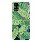 For Samsung Galaxy M31s Shockproof Painted Transparent TPU Protective Case(Banana Leaf) - 1