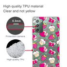 For Samsung Galaxy Note20 Shockproof Painted Transparent TPU Protective Case(Strawberry Cake) - 3