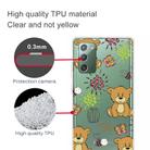 For Samsung Galaxy Note20 Shockproof Painted Transparent TPU Protective Case(Little Brown Bear) - 3