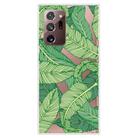 For Samsung Galaxy Note20 Ultra Shockproof Painted Transparent TPU Protective Case(Banana Leaf) - 1