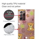 For Samsung Galaxy Note20 Ultra Shockproof Painted Transparent TPU Protective Case(Little Brown Bear) - 3