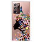 For Samsung Galaxy Note20 Ultra Shockproof Painted Transparent TPU Protective Case(Flower Girl) - 1