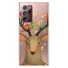 For Samsung Galaxy Note20 Ultra Shockproof Painted Transparent TPU Protective Case(Flower Deer) - 1