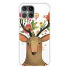 For iPhone 12 mini Shockproof Painted Transparent TPU Protective Case(Flower Deer) - 1