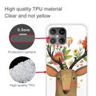 For iPhone 12 mini Shockproof Painted Transparent TPU Protective Case(Flower Deer) - 3