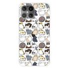 For iPhone 12 Pro Max Shockproof Painted Transparent TPU Protective Case(Mini Cats) - 1