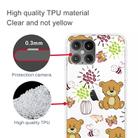 For iPhone 12 / 12 Pro Shockproof Painted Transparent TPU Protective Case(Little Brown Bear) - 3