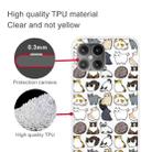 For iPhone 12 / 12 Pro Shockproof Painted Transparent TPU Protective Case(Mini Cats) - 3