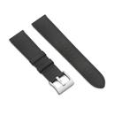 22mm MIJOBS Genuine Leather Watch Band(Black) - 1