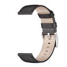22mm MIJOBS Genuine Leather Watch Band(Black) - 2