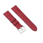 22mm MIJOBS Genuine Leather Watch Band(Red) - 1