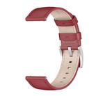 22mm MIJOBS Genuine Leather Watch Band(Red) - 2