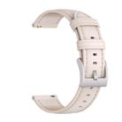 22mm MIJOBS Genuine Leather Watch Band(Beige) - 3