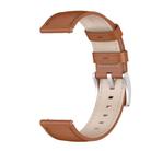22mm MIJOBS Genuine Leather Watch Band(Brown) - 2