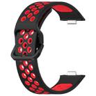 For Huawei Watch Fit 4 Pro / Fit 4 / Fit 3 xDfind Two Color Silicone Sports Watch Band(Black Red) - 2