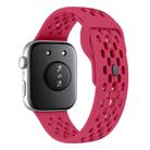 For Huawei Watch Fit 4 Pro / Fit 4 / Fit 3 xDfind Mesh Reverse Buckle Silicone Watch Band(Wine Red) - 2