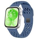 For Huawei Watch Fit 4 Pro / Fit 4 / Fit 3 xDfind Mesh Reverse Buckle Silicone Watch Band(Dark Blue) - 1