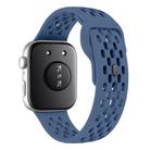 For Huawei Watch Fit 4 Pro / Fit 4 / Fit 3 xDfind Mesh Reverse Buckle Silicone Watch Band(Dark Blue) - 2