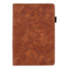 For iPad Air 2022 / 2020 10.9 Calf Texture Embossed Horizontal Flip Leather Case with Holder & Card Slots & Photo Frame(Brown) - 1