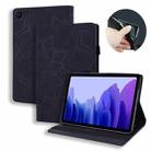 For Samsung Galaxy Tab A7 10.4 (2020) Calf Texture Embossed Horizontal Flip Leather Case with Holder & Card Slots & Photo Frame(Black) - 1