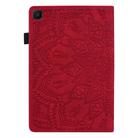For Samsung Galaxy Tab A7 10.4 (2020) Calf Texture Embossed Horizontal Flip Leather Case with Holder & Card Slots & Photo Frame(Red) - 2