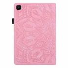 For Samsung Galaxy Tab A7 10.4 (2020) Calf Texture Embossed Horizontal Flip Leather Case with Holder & Card Slots & Photo Frame(Pink) - 3