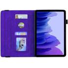 For Samsung Galaxy Tab A7 10.4 (2020) Calf Texture Embossed Horizontal Flip Leather Case with Holder & Card Slots & Photo Frame(Purple) - 6
