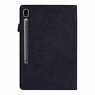 For Samsung Galaxy Tab S8 / Galaxy Tab S7 Calf Texture Embossed Horizontal Flip Leather Case with Holder & Card Slots & Photo Frame(Black) - 3