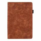 For Samsung Galaxy Tab S8 / Galaxy Tab S7 Calf Texture Embossed Horizontal Flip Leather Case with Holder & Card Slots & Photo Frame(Brown) - 2