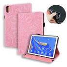 For Huawei MatePad 10.8 Calf Texture Embossed Horizontal Flip Leather Case with Holder & Card Slots & Photo Frame(Pink) - 1