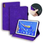 For Huawei MatePad 10.8 Calf Texture Embossed Horizontal Flip Leather Case with Holder & Card Slots & Photo Frame(Purple) - 1