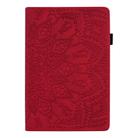 For Amazon Fire HD 8 (2020) Calf Texture Embossed Horizontal Flip Leather Case with Holder & Card Slots & Photo Frame(Red) - 2