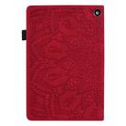 For Amazon Fire HD 8 (2020) Calf Texture Embossed Horizontal Flip Leather Case with Holder & Card Slots & Photo Frame(Red) - 3