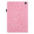 For Amazon Fire HD 8 (2020) Calf Texture Embossed Horizontal Flip Leather Case with Holder & Card Slots & Photo Frame(Pink) - 3