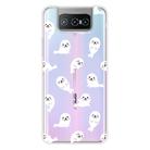 For Asus Zenfone 7 Pro ZS671KS Shockproof Painted Transparent TPU Protective Case(White Sea Lion) - 1