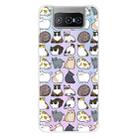 For Asus Zenfone 7 Pro ZS671KS Shockproof Painted Transparent TPU Protective Case(Mini Cats) - 1