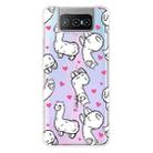 For Asus Zenfone 7 Pro ZS671KS Shockproof Painted Transparent TPU Protective Case(Alpaca) - 1