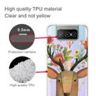 For Asus Zenfone 7 Pro ZS671KS Shockproof Painted Transparent TPU Protective Case(Flower Deer) - 2