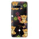 For Asus ROG Phone 3 ZS661KS Shockproof Painted Transparent TPU Protective Case(Little Brown Bear) - 1