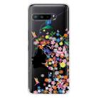 For Asus ROG Phone 3 ZS661KS Shockproof Painted Transparent TPU Protective Case(Flower Girl) - 1