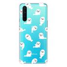 For OnePlus Nord Shockproof Painted Transparent TPU Protective Case(White Sea Lion) - 1