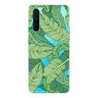 For OnePlus Nord Shockproof Painted Transparent TPU Protective Case(Banana Leaf) - 1
