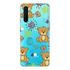 For OnePlus Nord Shockproof Painted Transparent TPU Protective Case(Little Brown Bear) - 1