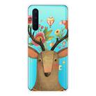 For OnePlus Nord Shockproof Painted Transparent TPU Protective Case(Flower Deer) - 1