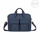 DJ09 Handheld Shoulder Briefcase Sleeve Carrying Storage Bag with Shoulder Strap for 13.3 inch Laptop(Navy Blue) - 1