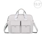 DJ09 Handheld Shoulder Briefcase Sleeve Carrying Storage Bag with Shoulder Strap for 13.3 inch Laptop(Silver Grey) - 1