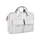 DJ09 Handheld Shoulder Briefcase Sleeve Carrying Storage Bag with Shoulder Strap for 13.3 inch Laptop(Silver Grey) - 2